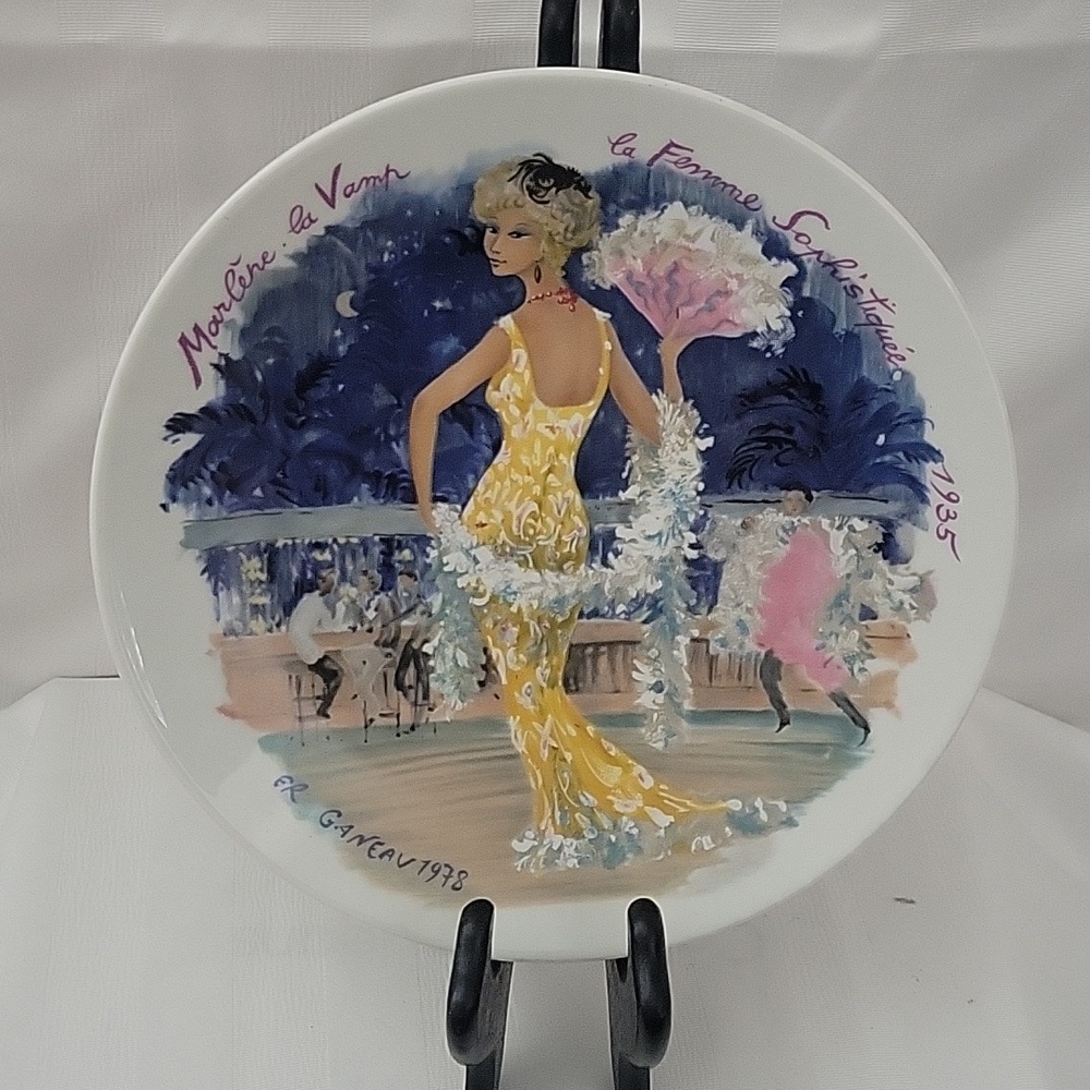 D'ARCEAU-LIMOGES MARLENE Ia VAMP 1935 LA FEMME SOPHISTIQUE PLATE MIB 1978